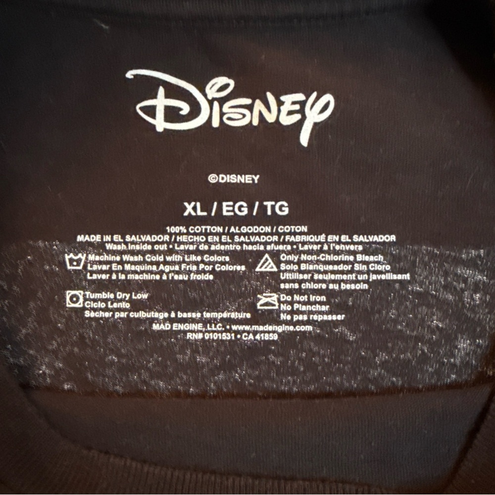 Disney Tokyo Mickey Mouse Long Sleeve Black Kanji Graphic T-Shirt Mens XL - Picture 5 of 9